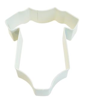 Picture of BABYS ONESIE POLY-RESIN COATED COOKIE CUTTER WHITE 10.2CM